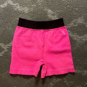 FP Movement by Free People Pink Ribbed Biker Shorts